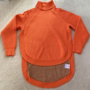 Akira orange Daisy Dreaming hi low Sweater Boho Retro women small